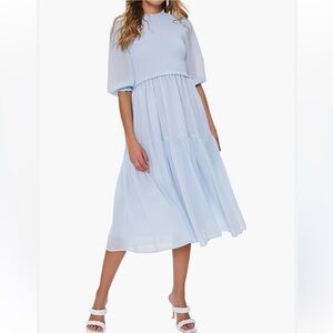 Forever 21 Light Blue Textured Dress